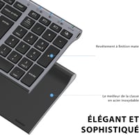 iClever BK10 Bluetooth Vezeték Nélküli Billentyűzet - Univerzális Kompatibilitás iOS/Android/Windows Eszközökhöz, Alacsony Profilú Gombok, F 5