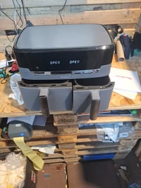 Moulinex Easy Fry Dual XXL Forrólevegős Sütő 11 L, 7 Program, Dupla Kosár, Szürke, Használt, Törött Fogantyúk (állapot: lásd a 2. képet) 2