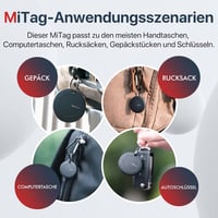 MiLi MiTag Kulcskereső Apple Hol van? Alkalmazáshoz - iOS Bluetooth Okos Nyomkövető Címke Táskákhoz, Bőröndökhöz, IP67 Vízálló, Cserélhető E 6