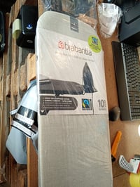 Žehliaca doska Brabantia 110x30 cm Denim Grey, poťah zo 100% Fairtrade bavlny — chýba 1 plastová koncovka na nohe (stav: viď 2. obrázok) 3