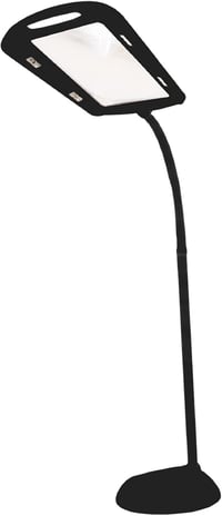 FISHTEC Nagyító Lámpa - 5x Nagyítás, 22,5x18 cm Képernyő, 12 LED Világítás, 160 cm Állvány, Flexibilis Talp, Fekete 4