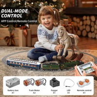 Mould King Technika Vonat 3898 db-os Távirányítós LED Világítású Gőzmozdony Építőkészlet - Karácsonyi Ajándék Felnőtteknek és Tinédzsereknek 7
