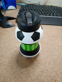 Bidon de silicon pentru fotbal Klick&GO 550 ml pentru copii și adulți, pliabil — lipsește carabiniera (stare: vezi a 2-a imagine) 2