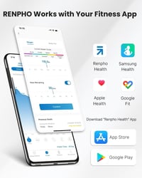 RENPHO Bluetooth Okos Testzsírmérleg - BMI, Izomtömeg, Víz, Fehérje Mérés, Fekete 4