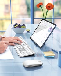 seenda Fém Bluetooth Billentyűzet és Egér Szett - Újratölthető Kettős Módú USB/BT Vezeték Nélküli QWERTZ Billentyűzet PC/Tablet/MacOS Eszköz 7