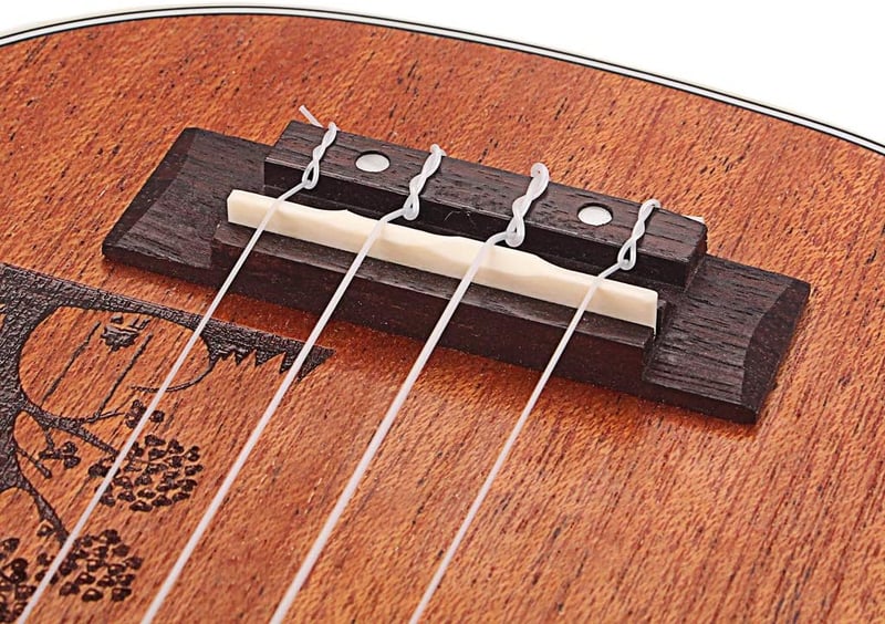Alnicov könnyű, hordozható bivalycsont nyereg 4 húros akusztikus gitárhoz és ukulelehez
