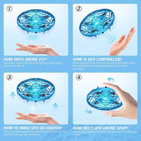 Kriogor UFO Mini Drón - LED-es Repülő Labda Játék Gyerekeknek 360°-os Forgással 5