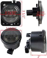 Beside_Auto LED Irányjelző és Oldalsó Jelzőfény Szett Jeep Wrangler JK JKU (2007-2018) - Sárga Fényű, Füstös Lencsés, Energiatakarékos Első 4