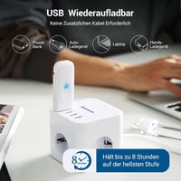 DEWENWILS USB Tölthető Olvasólámpa Csipesszel - LED Könyvlámpa 2 Fényerőszinttel, Állítható, Könnyű, Hordozható Könyvjelző Lámpa Olvasóknak 2