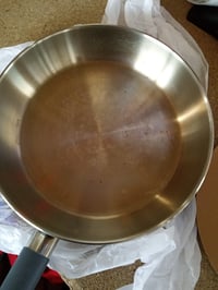 Set de tigăi BRA Master din oțel inoxidabil de 24 și 28 cm, cu mâner din silicon, stare utilizată, suprafețe pătate (stare: vezi a 2-a imagine) 2
