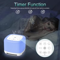 ORIA Fehérzaj Gép 40 Hanggal, Éjjeli Fénnyel és Bluetooth Hangszóróval Babáknak 4