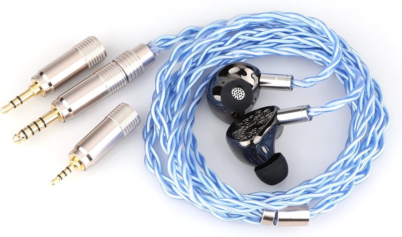 TANGZU Wu HeyDay HiFi fülhallgató - 14,5 mm-es síkmembrános, CNC alumínium ház, leválasztható ezüstözött kábel