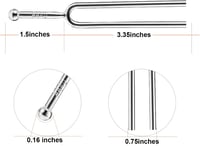 Professzionális A440 Hz hangvilla szett hegedűhöz, gitárhoz - rozsdamentes acél, táskával 2