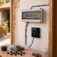 Set za montažu otporan na prašinu: 17x uvodnica + IP65 razvodna kutija + staklena utičnica 1