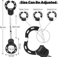 SHTALHST Bilincs Zár Elektromos Rollerhez - Acél Láncos Biztonsági Lakat Xiaomi, Ninebot, NIU Rollerekhez 3L Táskával, 56 cm, Fekete 2