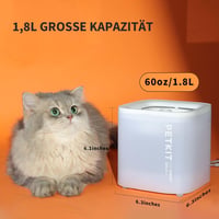 PETKIT CYBERTAIL Intelligens LED-es Macska és Kutya Ivókút, 1,85L, Halk Működés 8
