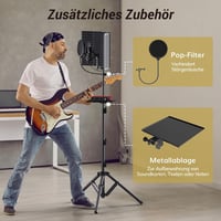 TONOR Mikrofon Akusztikus pajzs Szett Pop Filterrel és Állvánnyal - Összecsukható 
 15