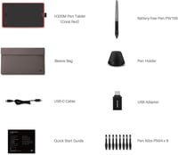 HUION Inspiroy Ink H320M Korallpiros Grafikus és LCD Írótábla, Windows/Mac/Android 9