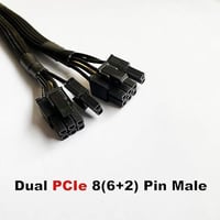 AMANGNY GPU Tápkábel Elosztó - 8 Pin Női to 2x 8(6+2) Pin Férfi VGA Adapter 3