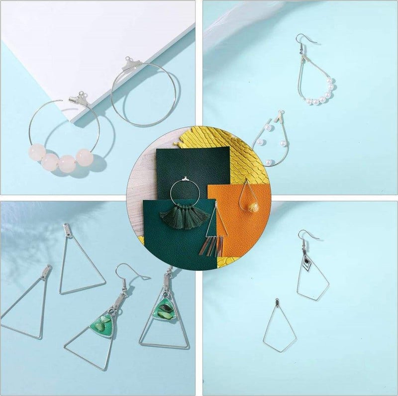 Set pentru confecționarea cerceilor DIY din oțel inoxidabil, pentru pasionați creativi.