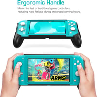MoKo Ergonomikus Védőtok Nintendo Switch Lite Konzolhoz - Kényelmes Markolattal, Ütésálló Kialakítással, Fekete 2