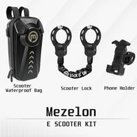 Mezelon 8 mm-es Elektromos Roller Lánclakat Vízálló Táskával és Mobiltelefon Tartóval - Acélötvözet Biztonsági Zár 3 Kulccsal 2