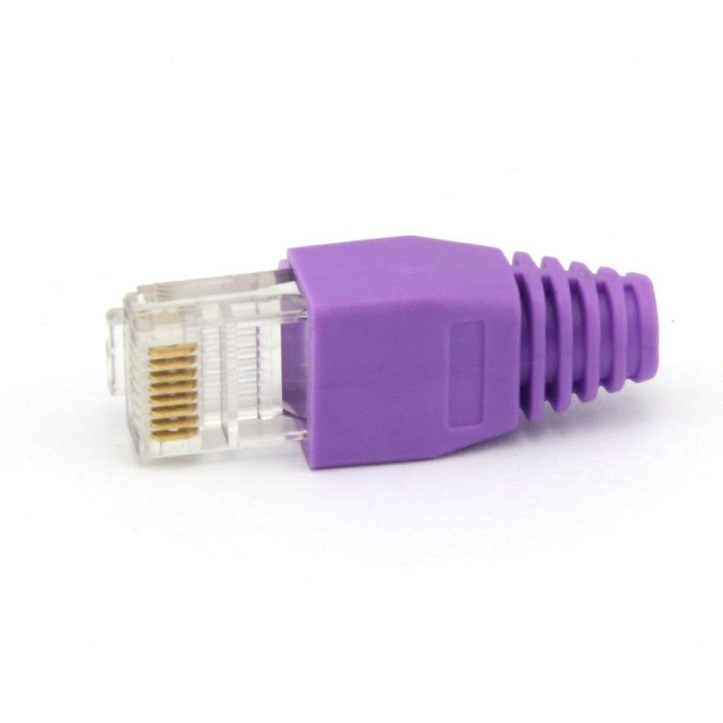 CAT5E CAT6 RJ45 Ethernet kábel védőgumi - lila (100 db)