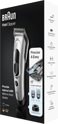 Braun HC5090 férfi hajvágó, 17 hosszbeállítás, ezüst - Tökéletes ajándék 6