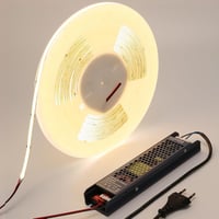 BENLUN 48V COB LED Szalag 20m - 4000K Természetes Fehér, 160W, CRI 92, Öntapadós, Vágható, Tápegységgel, Hálószoba Dekorációhoz 1