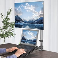 Suptek Asztali Monitor és Laptop Tartó Kar 13-27" Képernyőkhöz - Állítható Magasság, 360° Forgatható, Dönthető, Helytakarékos Megoldás 8