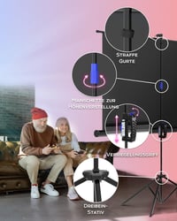 PropVue Hordozható Vetítővászon Állvánnyal 60" - Beltéri és Kültéri Használatra, 16:9 HD Minőség, Gyűrődésálló, Hordtáskával, Filmnézéshez é 4