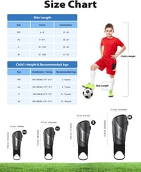 Airsfish Gyerek Sípcsontvédő Bokavédelemmel - Állítható, Minősített Futball Felszerelés Fiúknak és Lányoknak 5