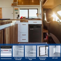 AAOBOSI 50L kompresszoros hűtőbox app vezérléssel, 12/24V, -20°C 3