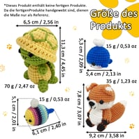 Set de croșetat Aarcyye pentru începători – Animale: Balene, Albine, Vulpi, Țestoase – Include fire moi, accesorii și instrucțiuni, ideal pentru cadou 2