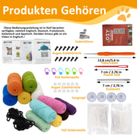 Set de croșetat Aarcyye pentru începători – Animale: Balene, Albine, Vulpi, Țestoase – Include fire moi, accesorii și instrucțiuni, ideal pentru cadou 3