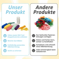 Set de croșetat Aarcyye pentru începători – Animale: Balene, Albine, Vulpi, Țestoase – Include fire moi, accesorii și instrucțiuni, ideal pentru cadou 5