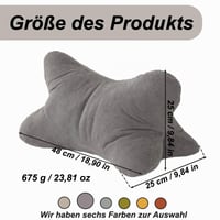 Aarcyye Ergonomický vankúš na čítanie v tvare kosti, bedrová opierka na čítanie a relaxáciu, flexibilný držiak na knihy, opierka chrbta do spálne, sivá 2