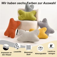 Aarcyye Ergonomický vankúš na čítanie v tvare kosti, bedrová opierka na čítanie a relaxáciu, flexibilný držiak na knihy, opierka chrbta do spálne, sivá 6