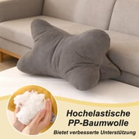 Aarcyye Ergonomický vankúš na čítanie v tvare kosti, bedrová opierka na čítanie a relaxáciu, flexibilný držiak na knihy, opierka chrbta do spálne, sivá 5