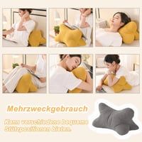 Aarcyye Ergonomický vankúš na čítanie v tvare kosti, bedrová opierka na čítanie a relaxáciu, flexibilný držiak na knihy, opierka chrbta do spálne, sivá 7