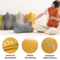 Aarcyye Ergonomický vankúš na čítanie v tvare kosti, bedrová opierka na čítanie a relaxáciu, flexibilný držiak na knihy, opierka chrbta do spálne, sivá 4