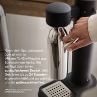 Aarke Carbonator 3 aparat za gaziranje vode, izdanje Sand, s PET bocom od 1L bez BPA, nehrđajući čelik, kompatibilan sa 60L CO2 cilindrom za pripremu soda vode 8