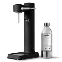 Aarke Carbonator 3 aparat za gaziranje vode, nehrđajući čelik, crna izvedba, s bocom od 800 ml od PET plastike bez BPA, kompatibilan sa Sodastream 60L cilindrima 1