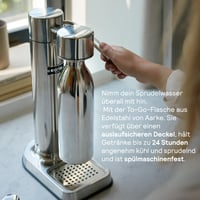 Aarke Carbonator 3 aparat za gaziranje vode, nehrđajući čelik, bakreni finiš, s 1L BPA-free PET bocom, kompatibilan sa Sodastream 60L CO2 cilindrima 8
