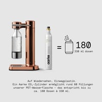 Aarke Carbonator 3 aparat za gaziranje vode, nehrđajući čelik, bakreni finiš, s 1L BPA-free PET bocom, kompatibilan sa Sodastream 60L CO2 cilindrima 5