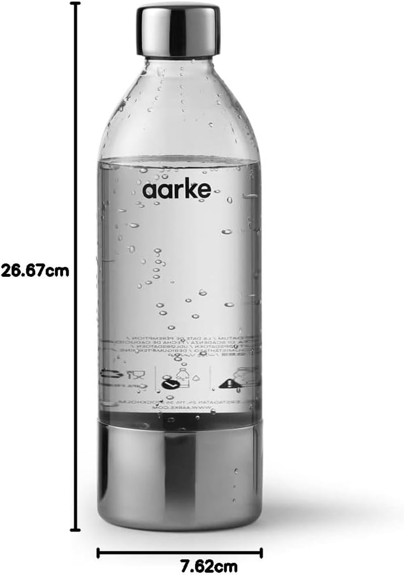 aarke Carbonator 3 szódavízgép üveg, BPA mentes rozsdamentes acél - 800 ml, 800 ml