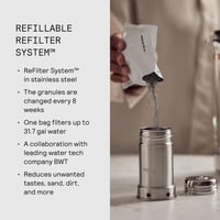 Aarke Purifier vrč za filtriranje vode od stakla i nehrđajućeg čelika 2,4 L + paket od 3 Pure filter uloška 9