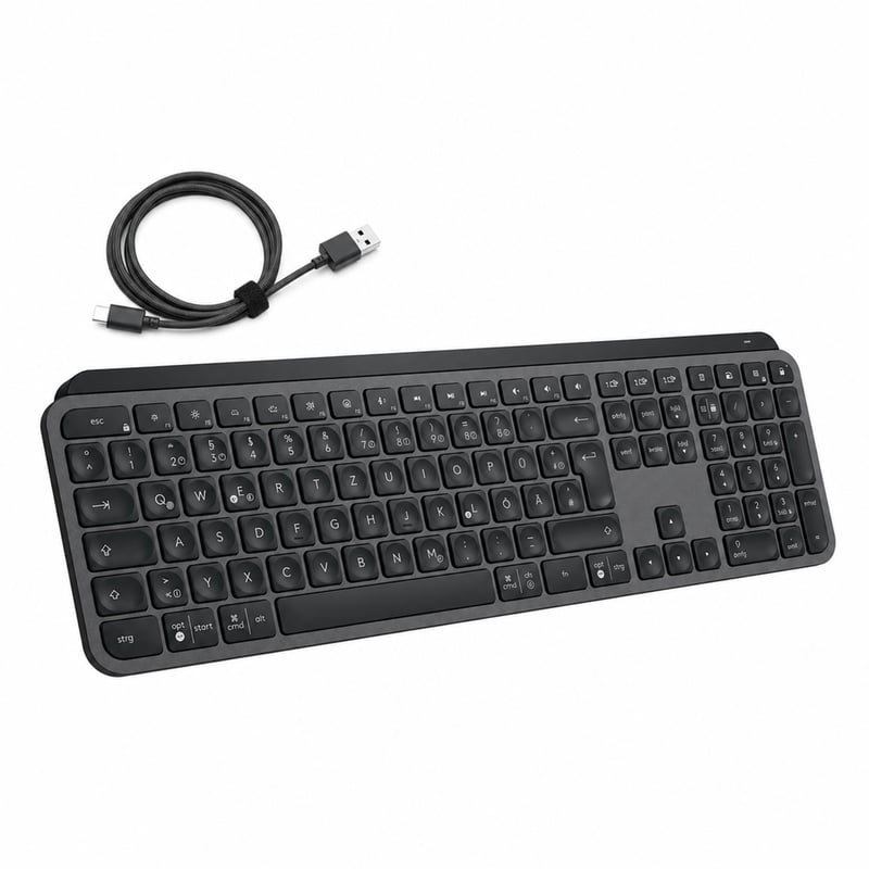 Tastatură wireless Logitech MX Keys S — defectă, pentru piese: pornește, dar nu răspunde la receiver (stare: vezi a 2-a poză)