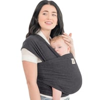 KeaBabies Multifunkciós Babahordozó Kendő - Nyújtható Babakendő Csecsemőknek és Kisgyermekeknek, Kéz Nélküli Hordozás, Misztikus Szürke 1