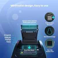 vretti 80mm Hőpapíros Blokknyomtató - USB/LAN Csatlakozás, 260mm/s Nyomtatási Sebesség, ESC/POS Támogatás, POS Rendszerekhez, Üzletekhez, Ét 5